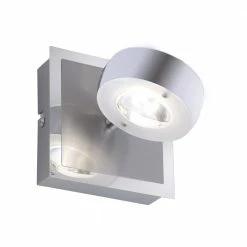 Leuchten Direkt 2-flammige LED Wandleuchte silber, Up & Downlight, Fernbedienung CCT