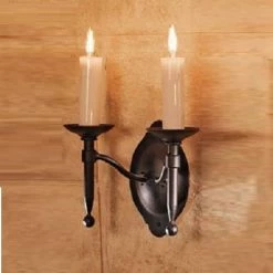 Robers Leuchten 2-flammige Wandleuchte Handarbeit, Kerzenhülsen wählbar