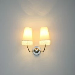 LHG Lights 2-flg. Wandleuchte mit Stoffschirme creme mit Bommel -Wandleuchten Verkaufsladen 2flgwandleuchte mit stoffschirme creme 6505406 lhg mb63012pw