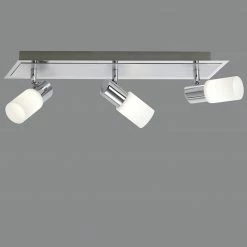 Trio 3-flg. LED-Balken, schwenkbar, Aluminium und Chrom