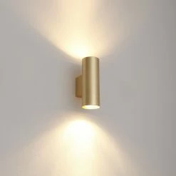 Trio Up and down Wandleuchte Cleo goldfarbig in rund oder eckig -Wandleuchten Verkaufsladen and down wandleuchte cleo 12917903 trio 206400279