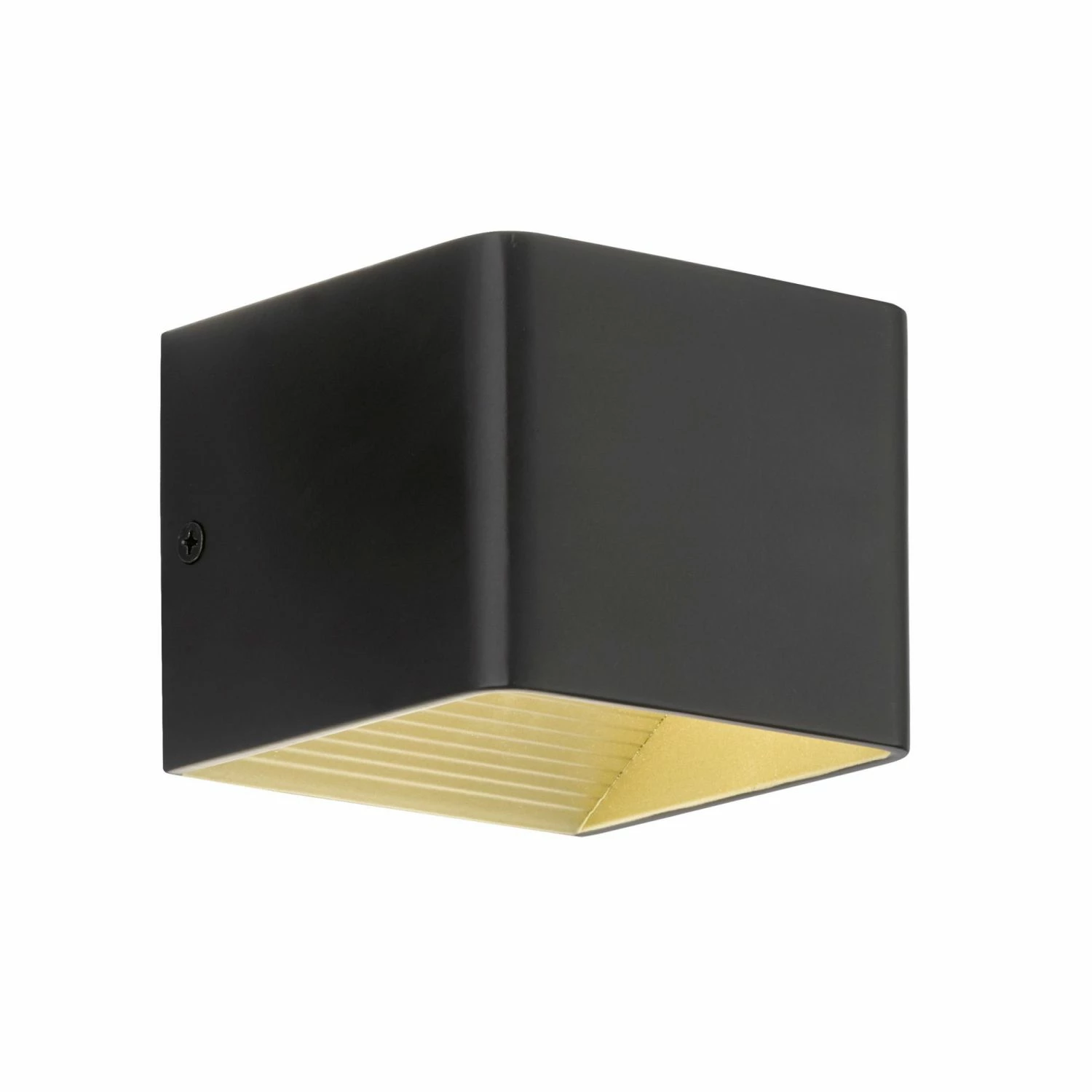 Fischer & Honsel Up and Downlight LED Wandleuchte matt eckige Wandlampe schwarz gold 10 x 8 cm 2 Fischer & Honsel Up and Downlight LED Wandleuchte matt eckige Wandlampe schwarz gold 10 x 8 cm – Bild 2