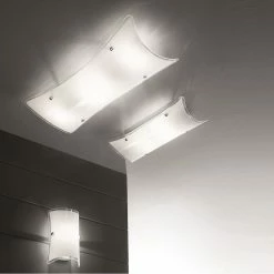 Fabas Attraktive Deckenleuchte mit teilsatiniertem Glas - 3 Größen