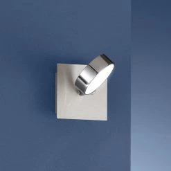 Böhmer Leuchten Aufbauleuchte, Metall, edelstahl-chrom mit neutral- oder warmweißem LED-Licht-drehbar