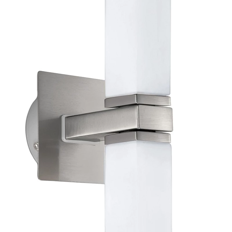 EGLO Badleuchte in Nickel-matt, IP44, Glas opal-matt 2 EGLO Badleuchte in Nickel-matt, IP44, Glas opal-matt – Bild 2