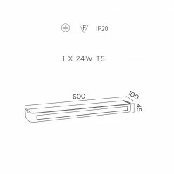 Pujol Bad-Wandleuchte, in Chrom in den Längen 60cm oder 90cm verfügbar -Wandleuchten Verkaufsladen badwandleuchtechrom den lngen 60cm 733293 pujol