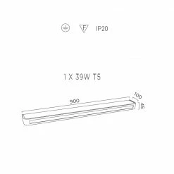Pujol Bad-Wandleuchte, in Chrom in den Längen 60cm oder 90cm verfügbar -Wandleuchten Verkaufsladen badwandleuchtechrom den lngen 60cm 733294 pujol