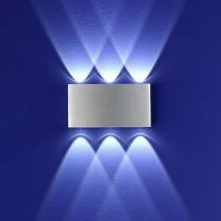 B-Leuchten LED Wandleuchte Stream Aluminium gebürstet