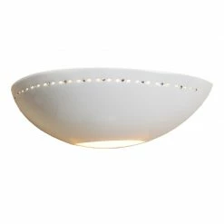 LHG Lights Charmante Wandleuchte - Keramik - Altweiß mit Strasssteinen - 39,5 cm Breite