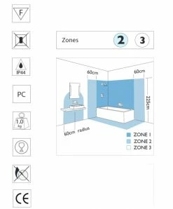 Illumina Astro Lighting Deckenleuchte Dakota, Badleuchte, Chrom, Opalglas, D=18 cm -Wandleuchten Verkaufsladen deckenleuchte dakotabadleuchtechromopalglasdcm 910772 illuminaastrolighting a0843