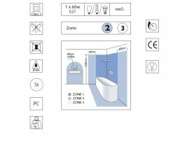 Illumina Astro Lighting Deckenleuchte, Badezimmerleuchte, rund, Chrom, Opalglas, D=28cm -Wandleuchten Verkaufsladen deckenleuchtebadezimmerleuchterundchromopalglasd28cm 914972 illuminaastrolighting a7186