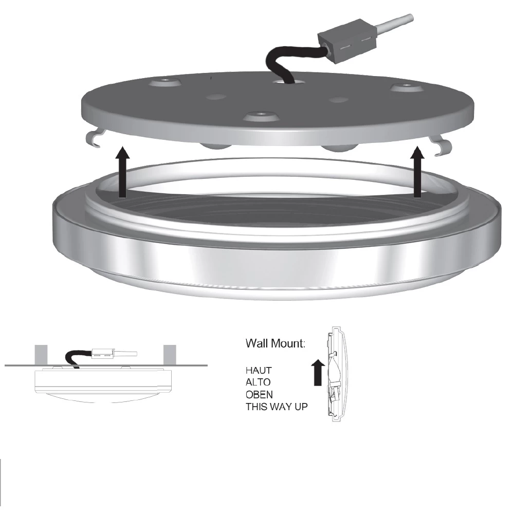 Illumina Astro Lighting Deckenleuchte, flach, rund D=25cm, Opalglas, E27 LED Lampe einsetzbar 2 Illumina Astro Lighting Deckenleuchte, flach, rund D=25cm, Opalglas, E27 LED Lampe einsetzbar – Bild 2