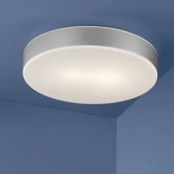 Böhmer Leuchten Deckenleuchte, Wandleuchte, titan-silberfarbig, Metall, 35,5cm Ø