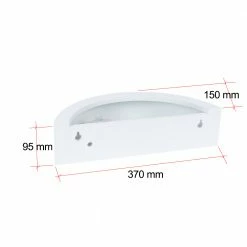 Cleoni Dimmbare halbrunde Kiefer-Furnierholz Wandleuchte mit Glas Scheiben, Up and Downlight -Wandleuchten Verkaufsladen dimmbare halbrunde kieferfurnierholz wandleuchte NolaK1Masse cleoni 3500k1e201