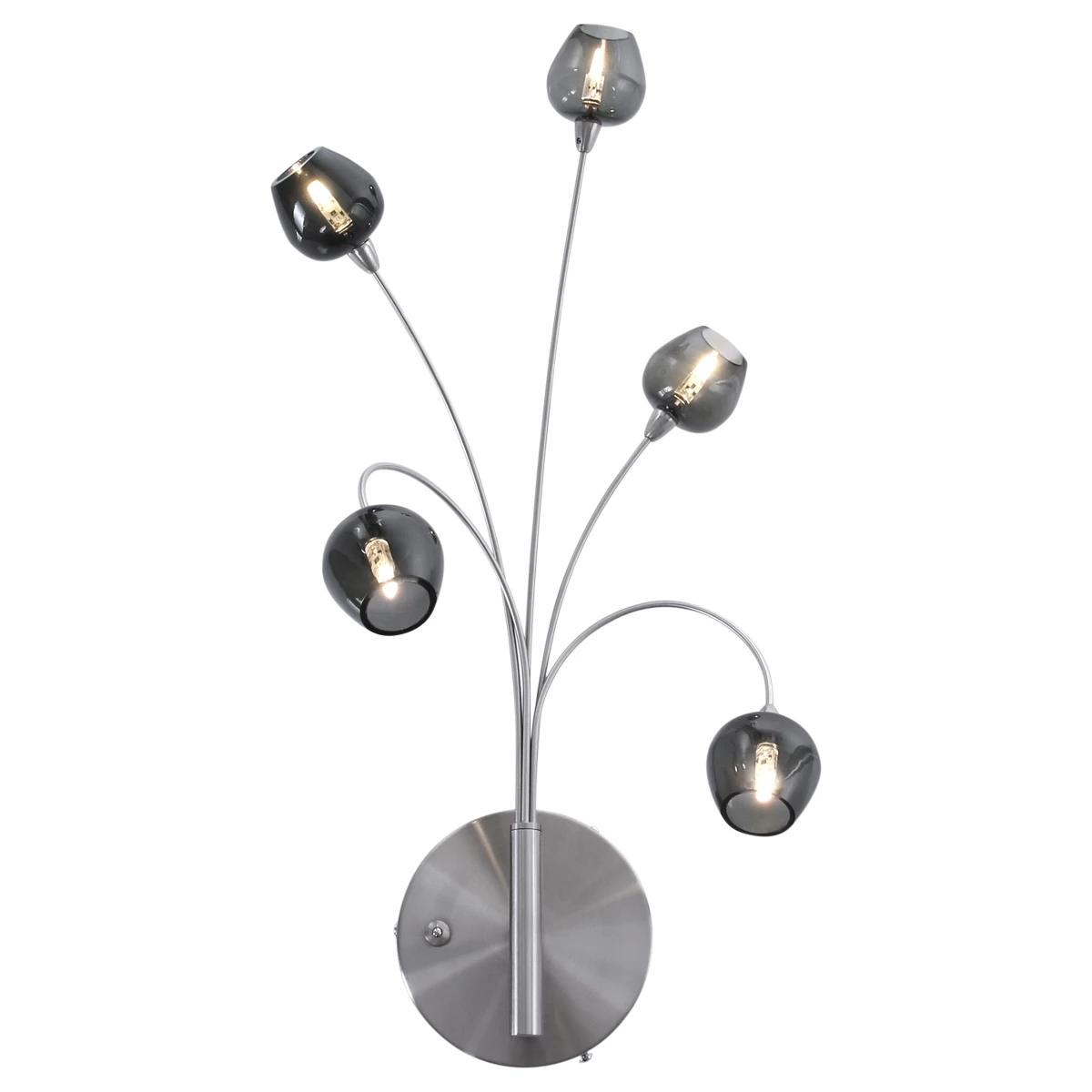 Steinhauer dimmbare LED Wandleuchte mit eleganten Stahlrohren, 3 Varainten wählbar, 5-flammig, silber, inkl. LED 5x 2W 2 Steinhauer dimmbare LED Wandleuchte mit eleganten Stahlrohren, 3 Varainten wählbar, 5-flammig, silber, inkl. LED 5x 2W – Bild 2