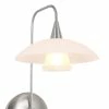 Steinhauer dimmbare Wandleuchte mit hängendem Glasschirm aus Milchglas Wandlampe 18 x 36 cm