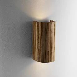 Domus Up & Down Wandleuchte Tube - Nußbaum oder Zebrano