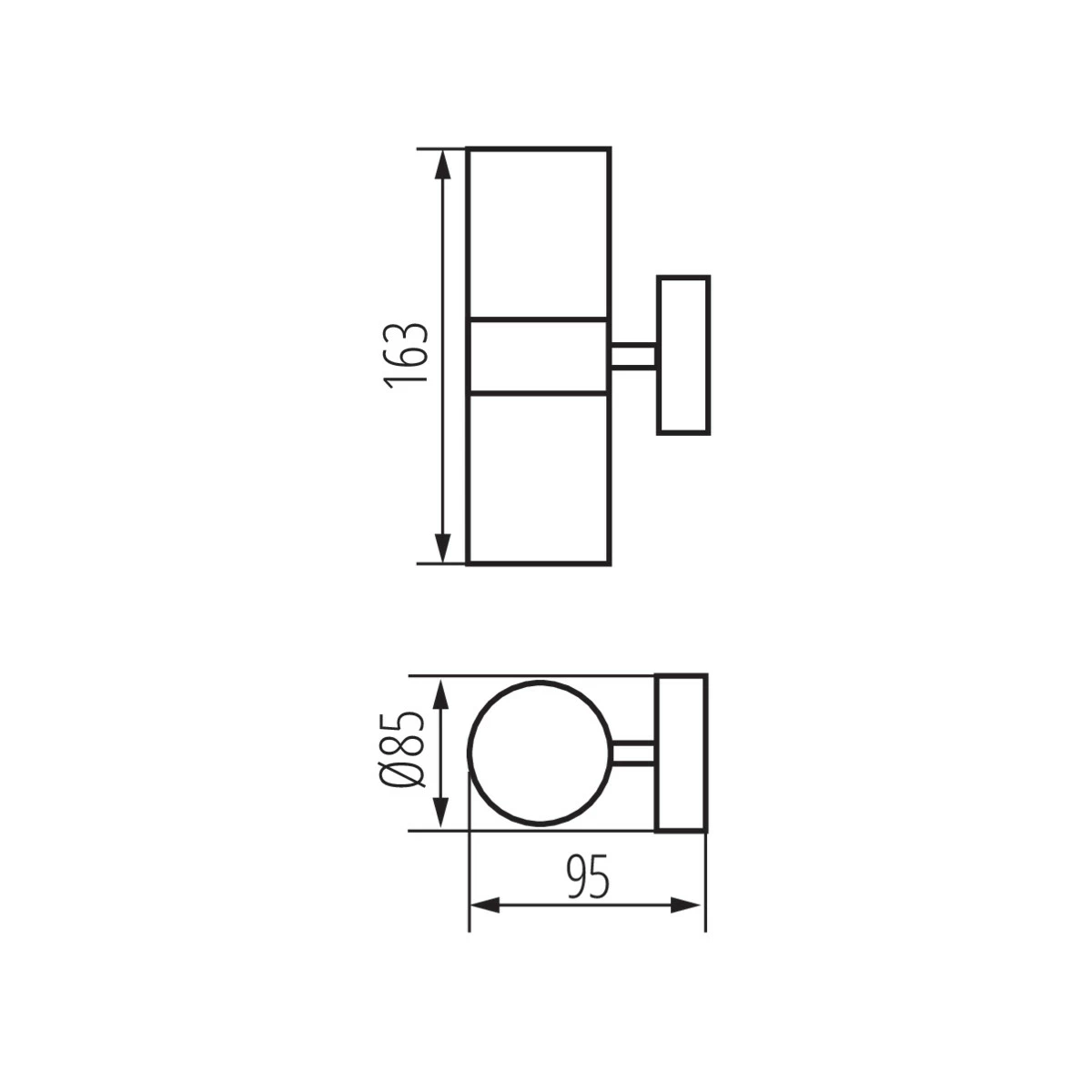 Kanlux Up & down Strahler für den Außenbereich, IP44 Außenwandleuchte, aus Edelstahl, Zylinderform / rund 6 Kanlux Up & down Strahler für den Außenbereich, IP44 Außenwandleuchte, aus Edelstahl, Zylinderform / rund – Bild 6