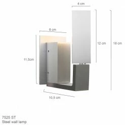 Steinhauer Drehbare LED Wandleuchte aus Stahl, 1-flammig, silber, inkl. LED 5W -Wandleuchten Verkaufsladen drehbare led wandleuchte aus 7525ST 7 steinhauer 7525st
