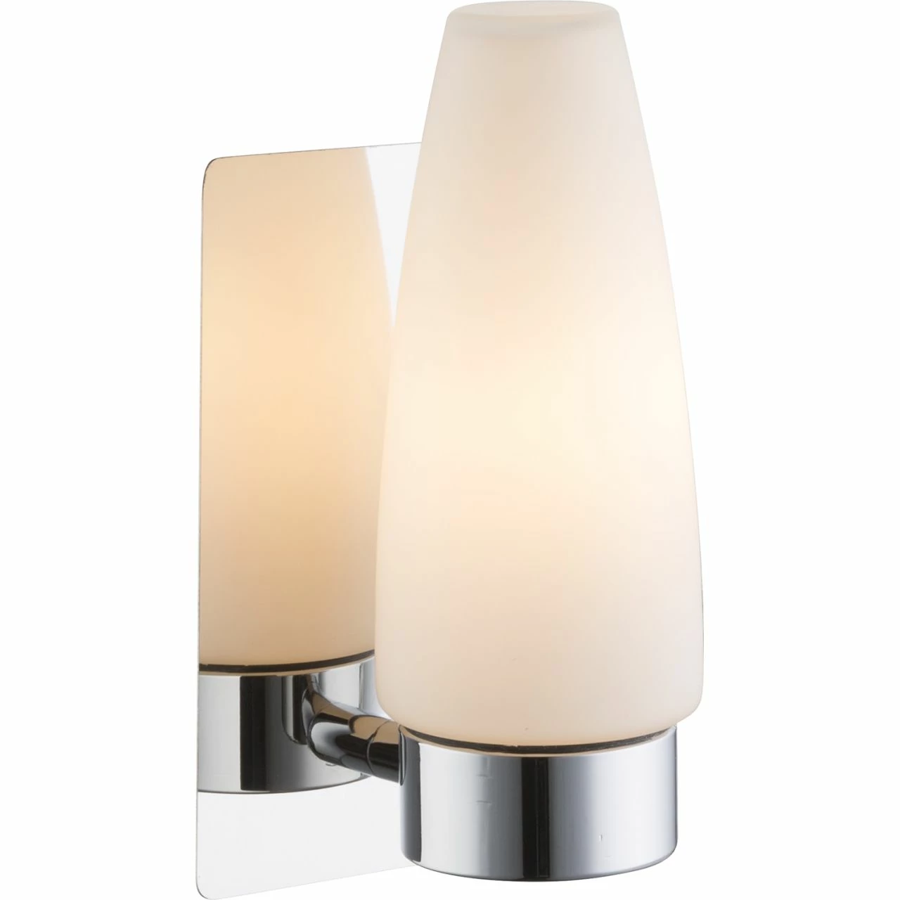 GLOBO E14 Wandleuchte aus Edelstahl und Glas aufwärts Wandlampe weiß 1 GLOBO E14 Wandleuchte aus Edelstahl und Glas aufwärts Wandlampe weiß