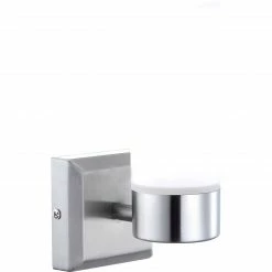 GLOBO E14 Wandleuchte aus Glas matt satiniert Indoor Wandlampe nickel und