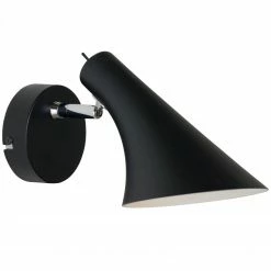 Nordlux E14 Wandleuchte Wandlampe Schwarz mit Schalter ø 145 cm