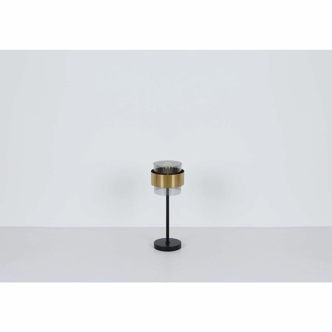 GLOBO E27 Wandleuchte aus Glas und Messingring matt Wandlampe rauch 2 GLOBO E27 Wandleuchte aus Glas und Messingring matt Wandlampe rauch – Bild 2