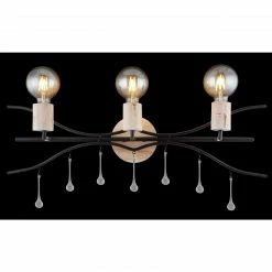 GLOBO E27 Wandleuchte aus Holz und Glas stäbe matt länglich Geäst 3-flammige Wandlampe schwarz natur -Wandleuchten Verkaufsladen e27 wandleuchte aus holz 15443 3Wcx1280x1280 globo 154433w