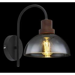 GLOBO E27 Wandleuchte aus Holz und Glas matt Wandlampe rauch -Wandleuchten Verkaufsladen e27 wandleuchte aus holz 15562Wax1280x1280 globo 15562w