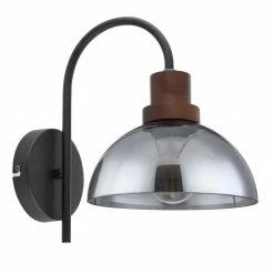 GLOBO E27 Wandleuchte aus Holz und Glas matt Wandlampe rauch -Wandleuchten Verkaufsladen e27 wandleuchte aus holz 15562Wb1280x1280 globo 15562w