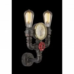 GLOBO E27 Wandleuchte Installationsrohre mit Flansch und Manometer 2-flammige Wandlampe goldpatiniert 8 GLOBO E27 Wandleuchte Installationsrohre mit Flansch und Manometer 2-flammige Wandlampe goldpatiniert -Wandleuchten Verkaufsladen e27 wandleuchte installationsrohre mit 43000W2ax1280x1280 globo 43000w2