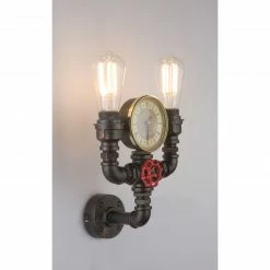 GLOBO E27 Wandleuchte Installationsrohre mit Flansch und Manometer 2-flammige Wandlampe goldpatiniert 11 GLOBO E27 Wandleuchte Installationsrohre mit Flansch und Manometer 2-flammige Wandlampe goldpatiniert -Wandleuchten Verkaufsladen e27 wandleuchte installationsrohre mit 43000W2t1280x1280 globo 43000w2