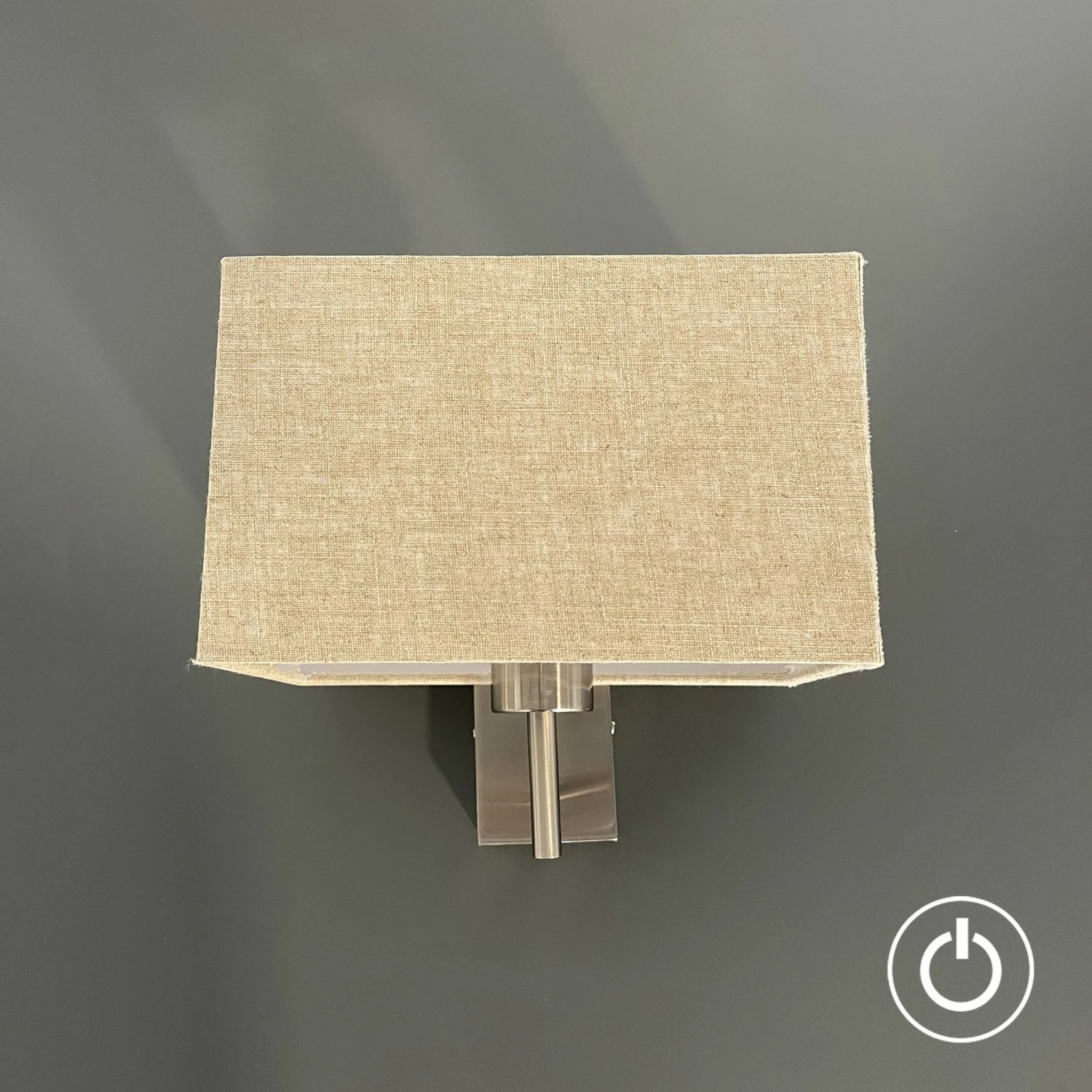 Fischer & Honsel eckige E27 Wandleuchte mit Stoffschirm mit Schalter in 3 Farben 2 Fischer & Honsel eckige E27 Wandleuchte mit Stoffschirm mit Schalter in 3 Farben – Bild 2