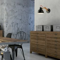 LHG Wandleuchte Strahler mit beweglichen Holzgestell in 3 Farben -Wandleuchten Verkaufsladen e27 wandleuchte strahler mit 345772b L lhg 34577