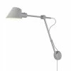 Nordlux E27 Wandleuchte Wandlampe Grau mit Schalter ø 15 cm
