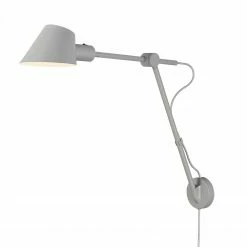 Nordlux E27 Wandleuchte Wandlampe Grau mit Schalter ø 15 cm