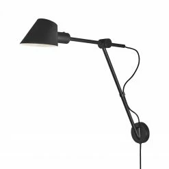 Nordlux E27 Wandleuchte Wandlampe Schwarz mit Schalter ø 15 cm