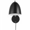 Nordlux E27 Wandleuchte Wandlampe Schwarz mit Schalter ø 16 cm