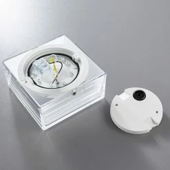 Heitronic Echtglas LED Außenandleuchte IP65 10 Watt warmweiss stoßfest - quadratisch 14 x 14 cm -Wandleuchten Verkaufsladen echtglas led auenandleuchte ip65 500631 1 heitronic 500631