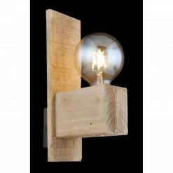 GLOBO eckige E27 Wandleuchte aus Holz matt rechteckig aufwärts Wandlampe schwarz und dunkelbraun -Wandleuchten Verkaufsladen eckige e27 wandleuchte aus 15455Wax1280x1280 globo 15455w
