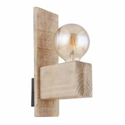GLOBO eckige E27 Wandleuchte aus Holz matt rechteckig aufwärts Wandlampe schwarz und dunkelbraun -Wandleuchten Verkaufsladen eckige e27 wandleuchte aus 15455Wb1280x1280 globo 15455w