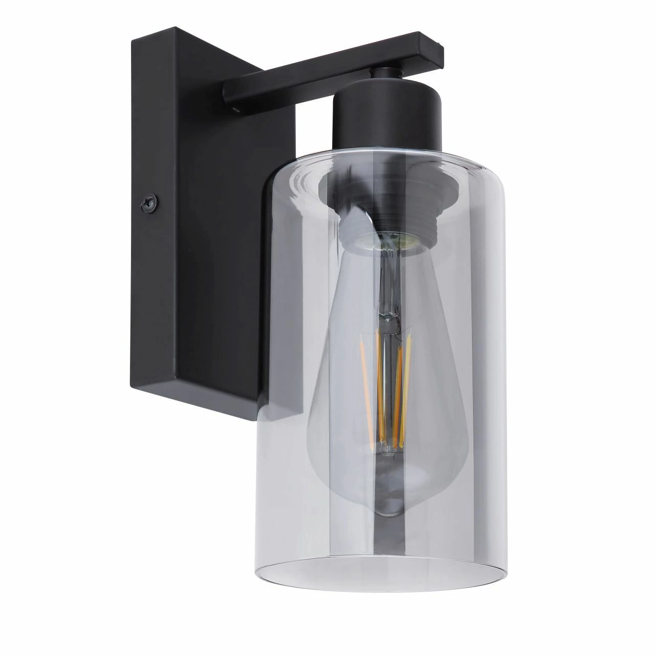 GLOBO eckige E27 Wandleuchte aus Glas matt Wandlampe rauch 4 GLOBO eckige E27 Wandleuchte aus Glas matt Wandlampe rauch – Bild 4
