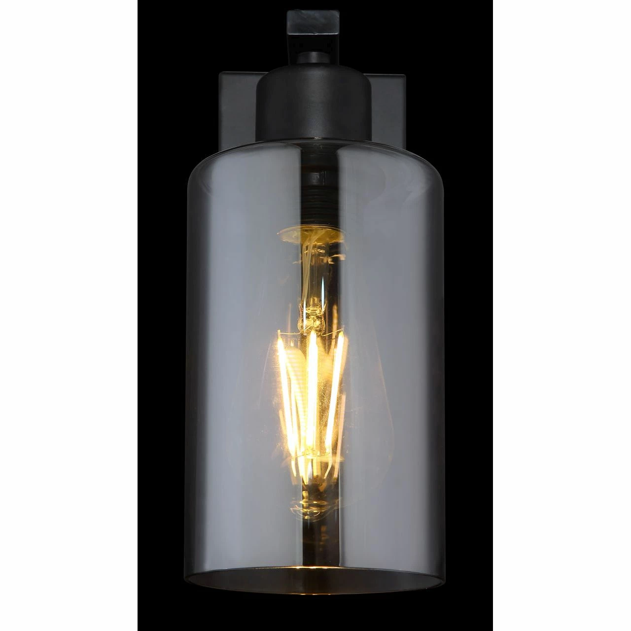 GLOBO eckige E27 Wandleuchte aus Glas matt Wandlampe rauch 6 GLOBO eckige E27 Wandleuchte aus Glas matt Wandlampe rauch – Bild 6