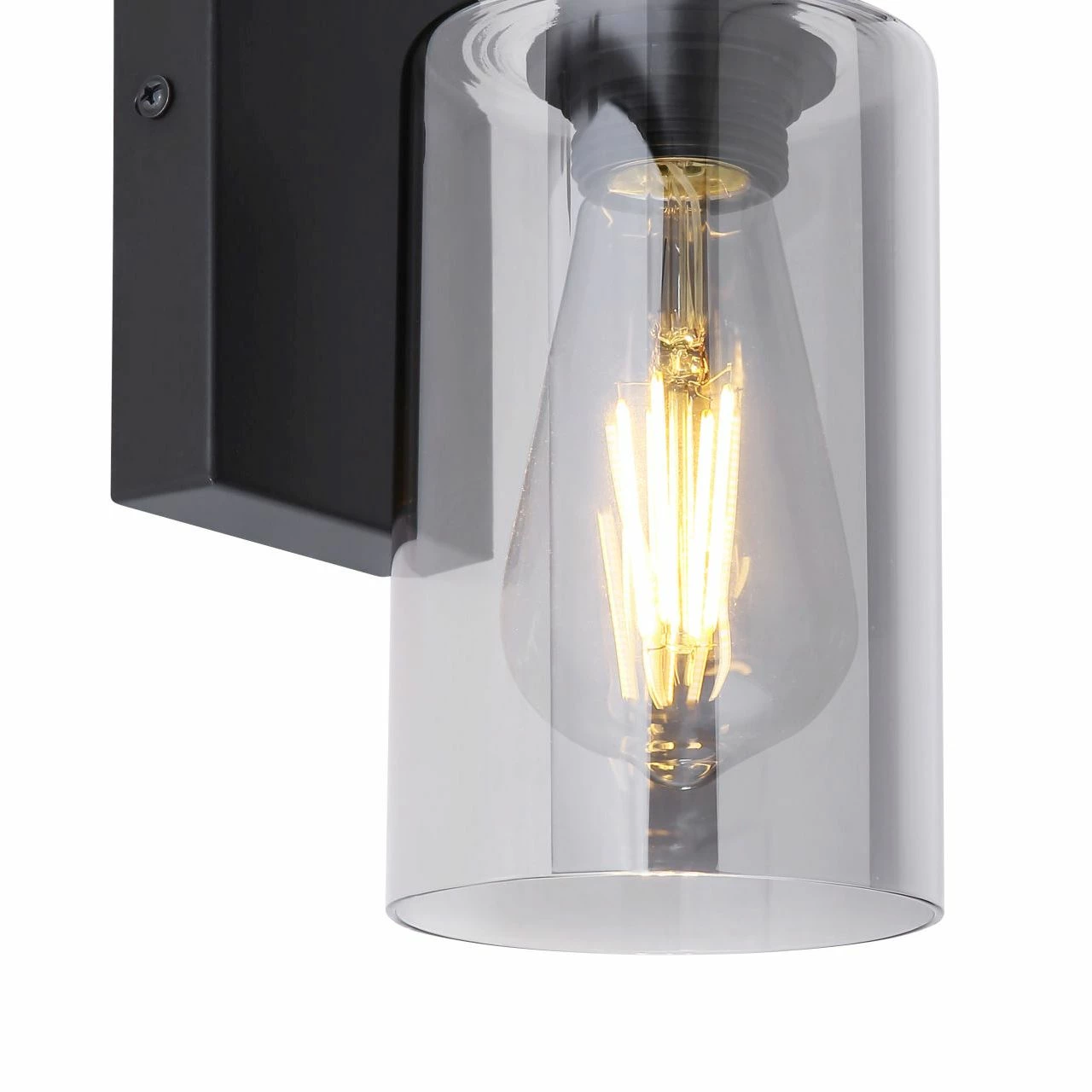 GLOBO eckige E27 Wandleuchte aus Glas matt Wandlampe rauch 7 GLOBO eckige E27 Wandleuchte aus Glas matt Wandlampe rauch – Bild 7