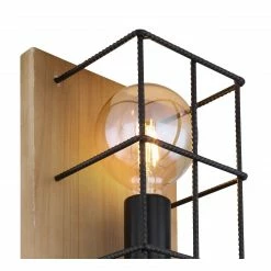 GLOBO eckige E27 Wandleuchte aus Holz skandinavische 2-flammige Wandlampe schwarz -Wandleuchten Verkaufsladen eckige e27 wandleuchte aus 15530 2We1280x1280 globo 155302w