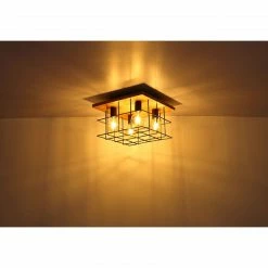 GLOBO eckige E27 Wandleuchte aus Holz skandinavische 2-flammige Wandlampe schwarz -Wandleuchten Verkaufsladen eckige e27 wandleuchte aus 15530 2Ws1280x1280 globo 155302w