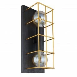 GLOBO eckige E27 Wandleuchte aus Holz skandinavische 2-flammige Wandlampe gold -Wandleuchten Verkaufsladen eckige e27 wandleuchte aus 15530B 2Wb1280x1280 globo 15530b2w