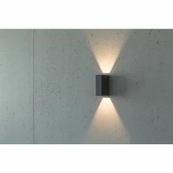 Heitronic eckige LED Up & Down Außenwandleuchte aus Aluminium IP54 inkl. Leuchtmittel