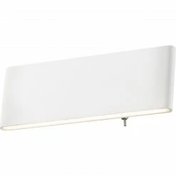 GLOBO eckige LED Up- and Downlight Wandleuchte aus Acryl Wandlampe weiß mit Schalter