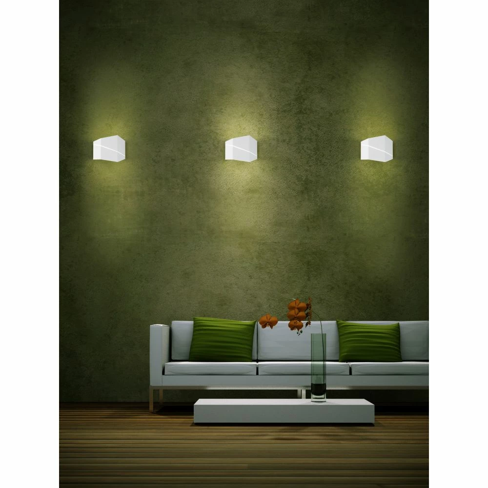 Trio eckige LED Wandleuchte mit Schlitzen, indirektes Licht, weiß o. schwarz o. silber, inkl LED 6,5W 3 Trio eckige LED Wandleuchte mit Schlitzen, indirektes Licht, weiß o. schwarz o. silber, inkl LED 6,5W – Bild 3